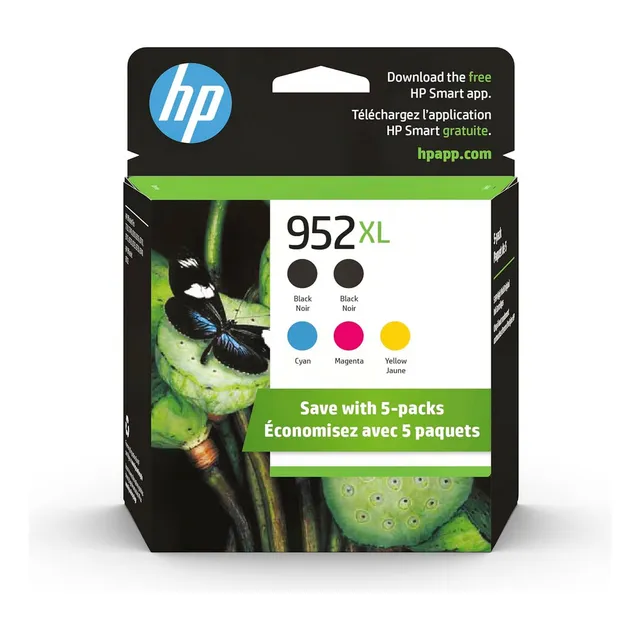 HP 952xl High Performance Black X2/cian/magenta/yellow, 5/pack (6za00an) Compatible with: HP Officejet 8702, HP Officejet Pro 7720, 7740, 8210, 8216, 8710, 8715, 8720, 8725 ++