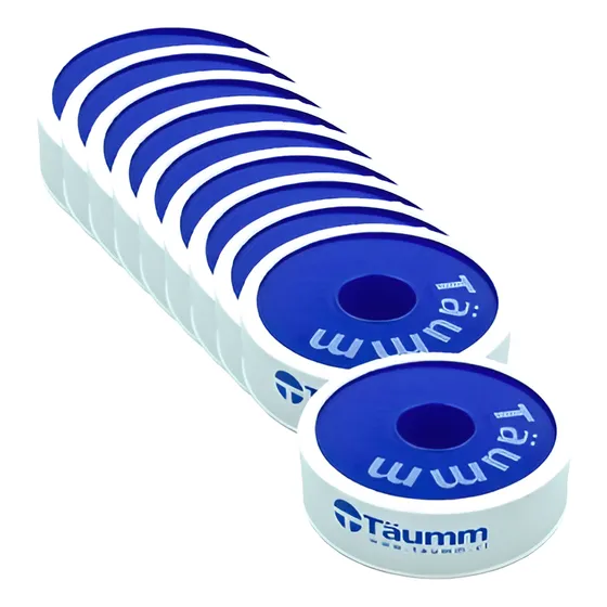 Cinta Teflon 1/2 X 10 Mts Agua Mejor Taumm Pack 10 Unidades