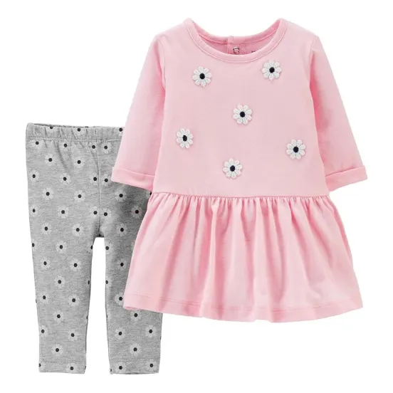 Set Conjunto Vestido Y Legging Para Niña Carters