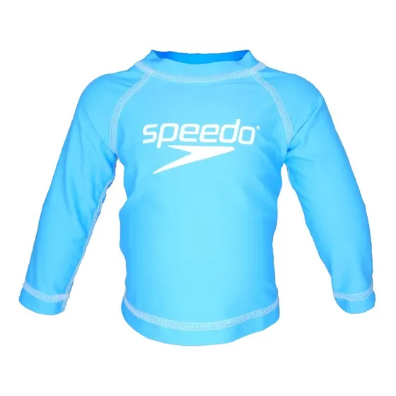 Camiseta De Baño De Manga Larga Sur Logo Speedo Azul Baby