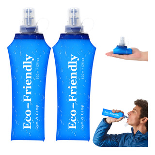 2pcs Botella Agua Blanda Plegable Para Deporte 2pcs Botella Agua Blanda Plegable Para Deporte