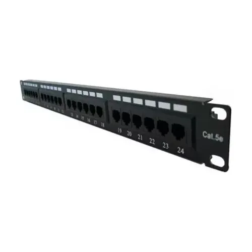 Patch Panel Cat 5e. 24 Puertos Qnet 