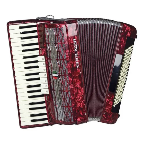 Acordeon Cadenza 120 Baixos E 41 Teclas Vermelho Cd120/41