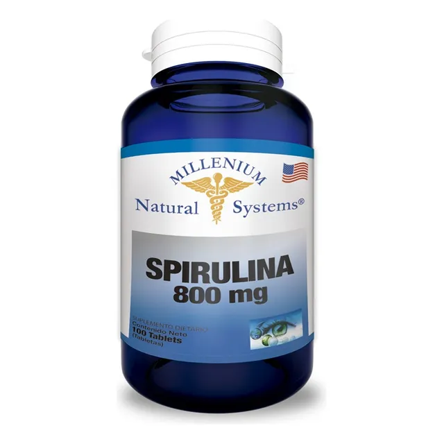 Spirulina Espirlina 800mg 100 Table - Unidad a $530