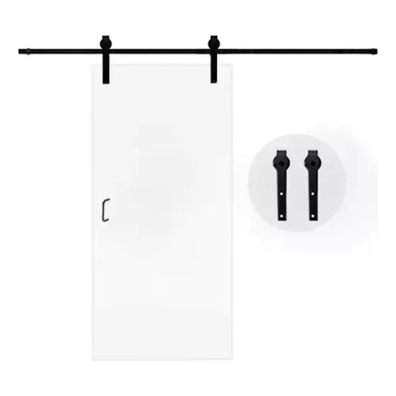 Puerta Corrediza Tipo Granero Melamina Blanca Con Kit
