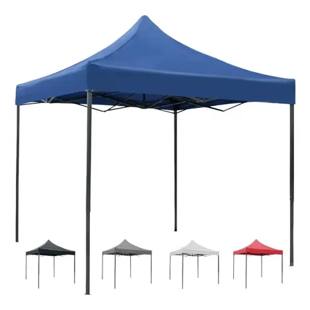 Carpa Toldo Plegable Reforzado 3x3 Lona Acero Inoxidable Impermeable Color Azul