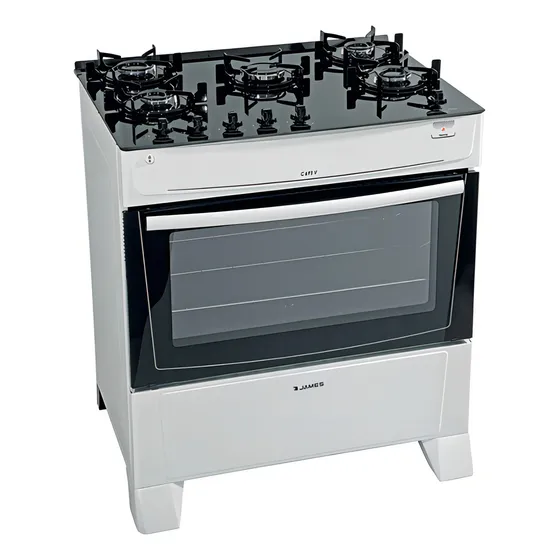 Cocina A Gas James 5h C 695 V Blanca - Color Blanco Tipo de conexión Gas envasado