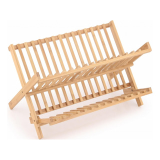 Secaplatos Escurridor Plegable Madera Bamboo Vasos Tazas Secaplatos Escurridor Plegable Madera Bamboo Vasos Tazas