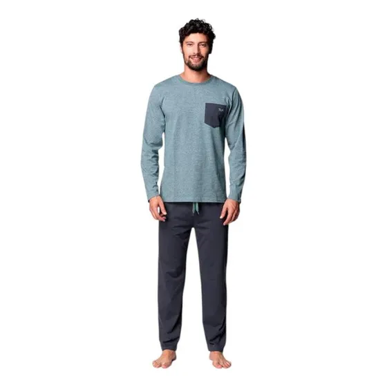Pijama Hombre Top Algodón Multicolor