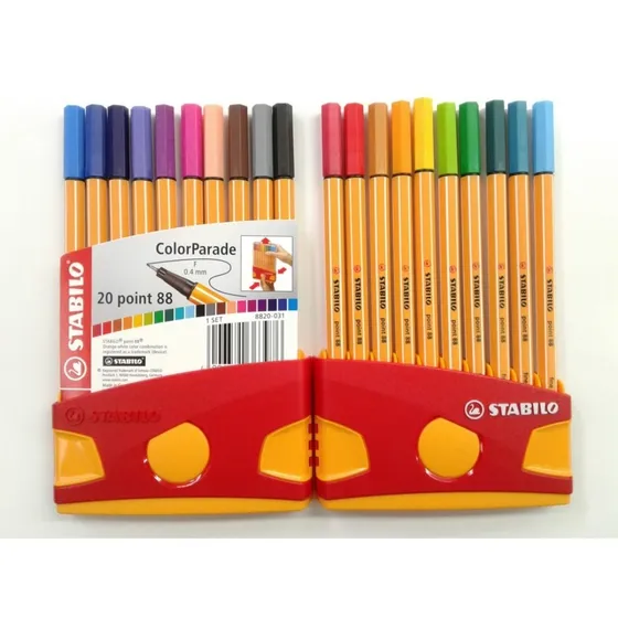 Micropunta Stabilo Point 88 X 20 Unds - Estuche Acrílico