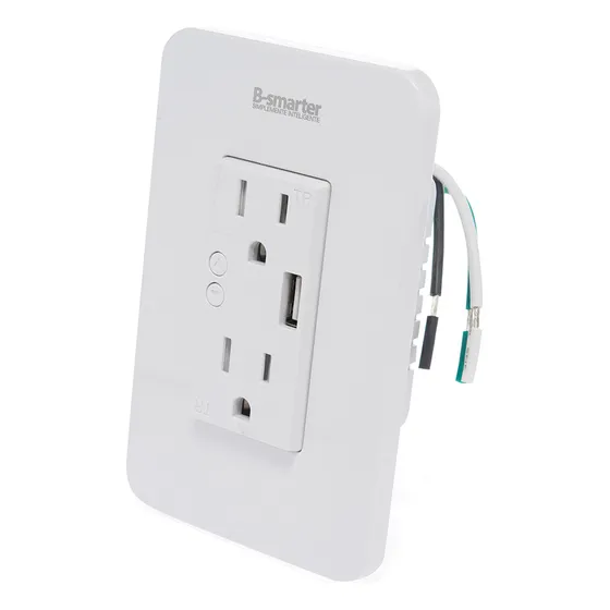 Contacto Doble Con Usb Smart, Manejo Por App Color Blanco