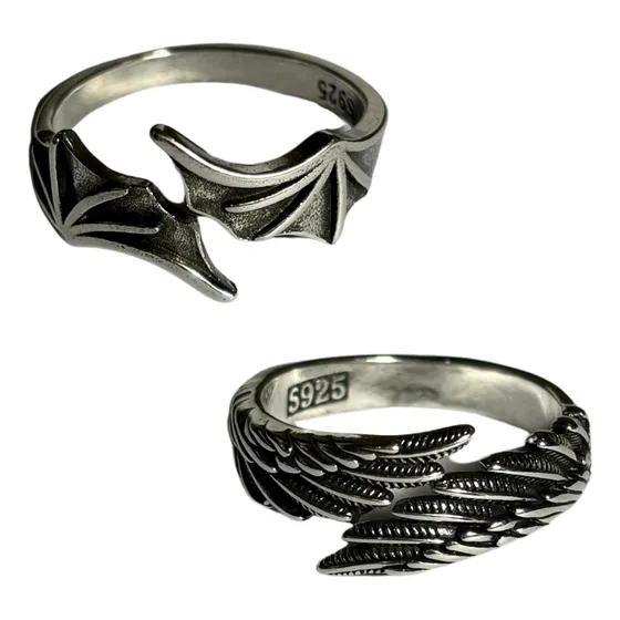Anillos Duki Angel / Diablo + Stickers De Regalo