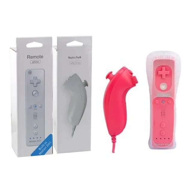 Control Inalámbrico Genérico 2 En 1 Para Nintendo Wii Rosado
