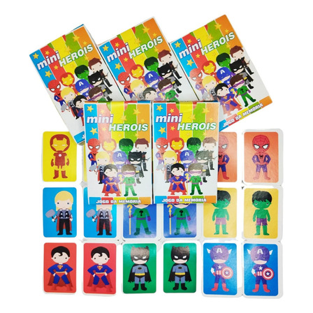 Kit 30 Jogo Da Memoria Mini Herois Infantil P/ Kit Festa Kit 30 Jogo Da Memoria Mini Herois Infantil P/ Kit Festa