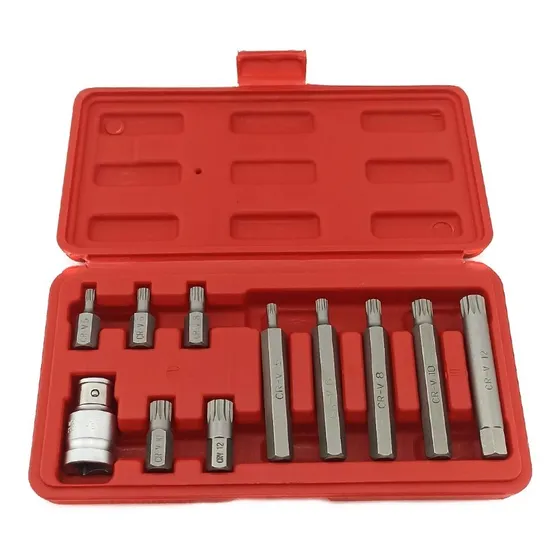 Juego De Puntas Spline Pluridentadas Cortas Y Largas 11pcs 