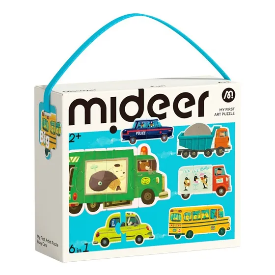 Mi Primer Puzzle Artístico De Autitos Mideer