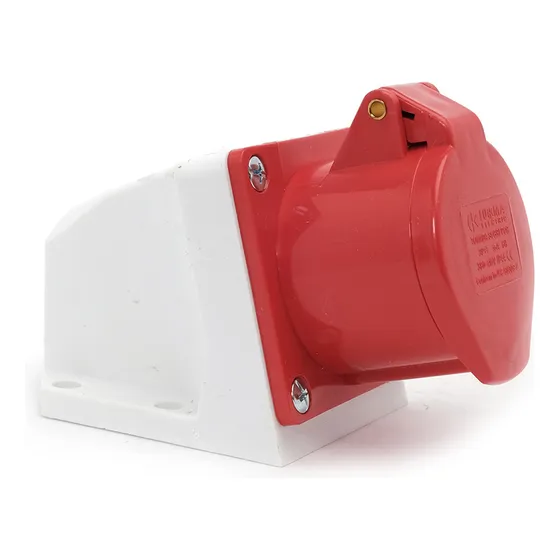 Tomada Industrial Sobrepor Vermelho 380v 32a 3p+t+n 6h