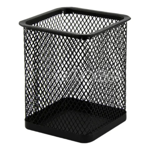 Porta Lapiz Escritorio Lapicero Metal Organizador Cuadrado