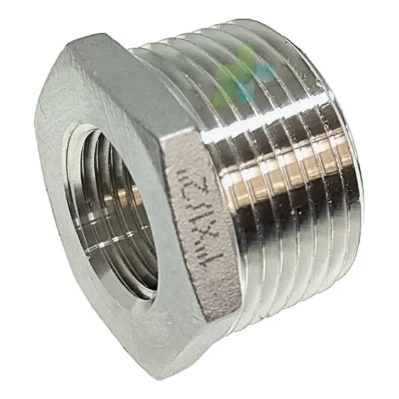Conexión Reducción Bushing De 1 A 1/2 En Acero Inoxidable