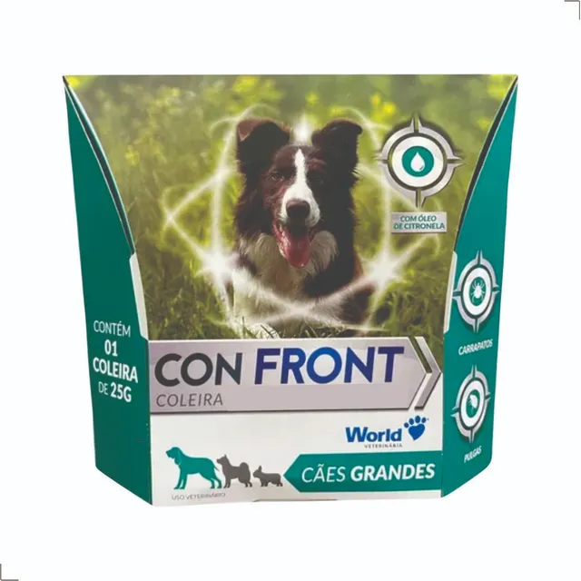 Coleira Pulgas Repelente Contra Leishmaniose Confront 25g