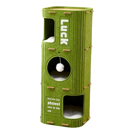 Cat Tree Condo, Cute Kitten Condo Hideaway Hut Com 3 Níveis