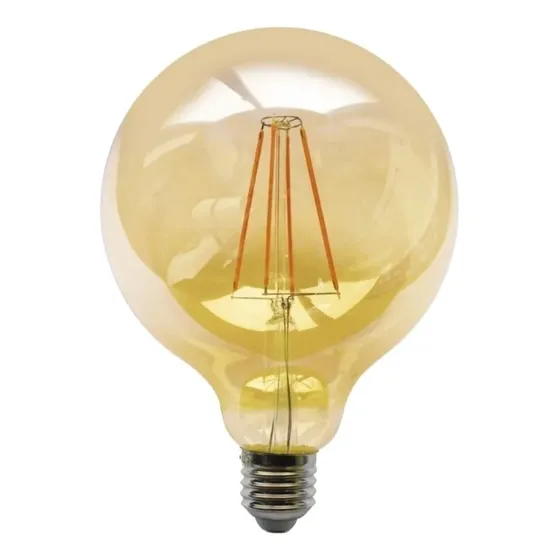 Lampara Led Globo Vintage Bar G125 Foco 8w Filamento Golden