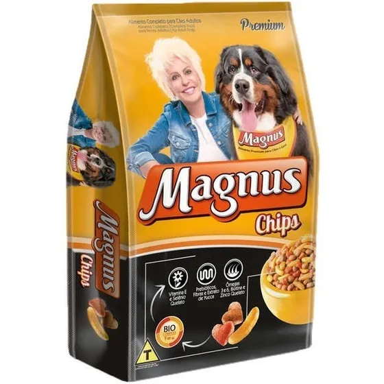 Raçao Magnus Chips Adimax Para Cachorros Adultos - 15 Kg