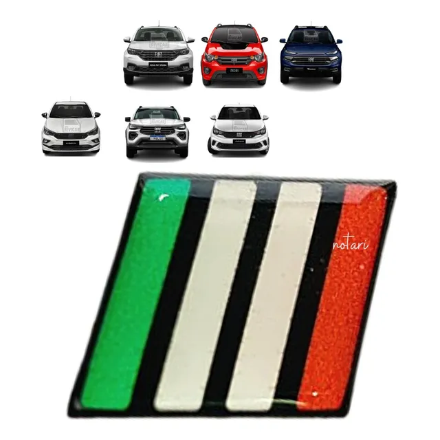 Emblema Grade Bandeira Italia Fiat Cronos Argo 21 2022 2023