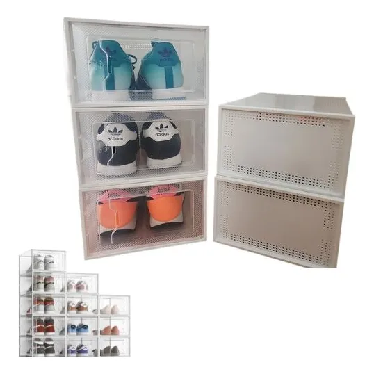 12 Cajas Organizadoras Apilables Zapatera Talla 45 Xxl