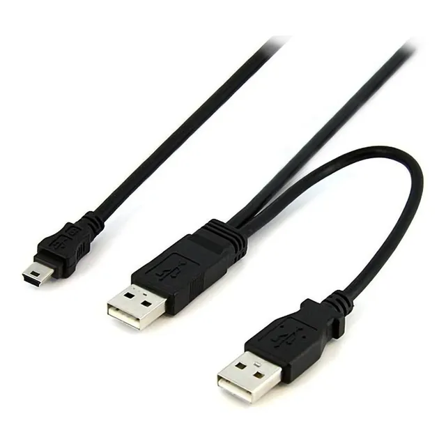 Cable 2 Usb Macho A Mini Usb De 5 Pines Macho 50cm Calidad