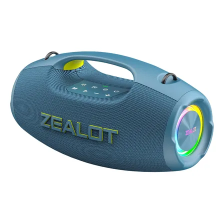 Caixa De Som Bluetooth Portátil Zealot S86 Boombox 120 W Para Área Externa Azul 127/220v