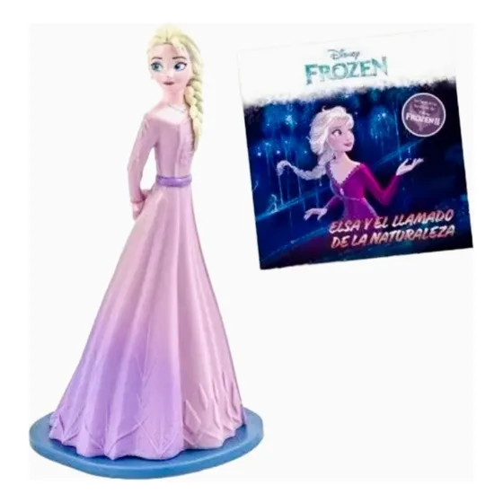Elsa Frozen 2 Disney Figura+libro El Llamado De La Naturalez