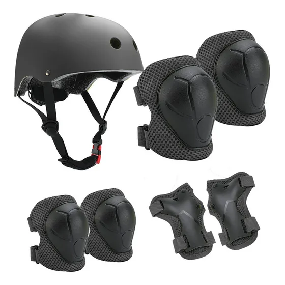 Conjunto 7pcs Protección Niños Casco Rodilleras Coderas Pati