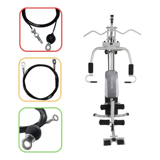 Conjunto Cabos De Aço Estação Musculação Oxer 4300s Similar