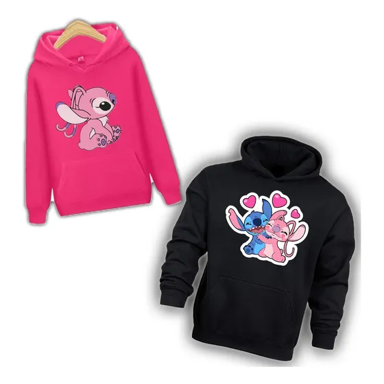 Canguro Buzo Stitch Angel Combo San Valentin