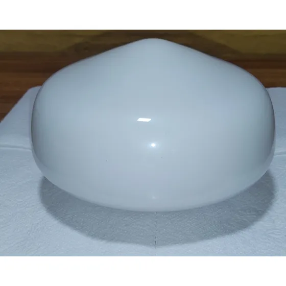 Tulipa, Globo, Opalina De Vidrio Blanco.-
