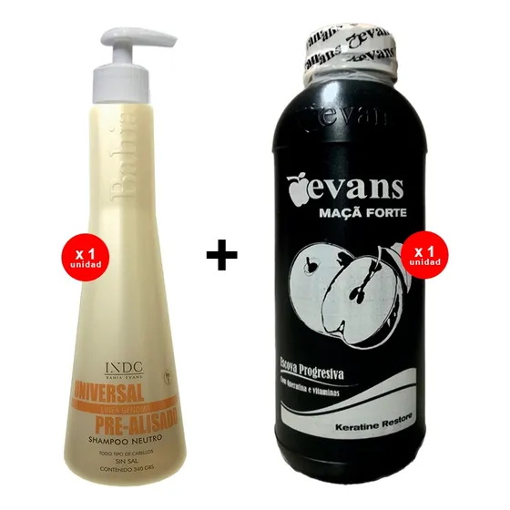 Alisado Fuerte Evans + 1 Shampoo Neutro Indc Bahia Evans