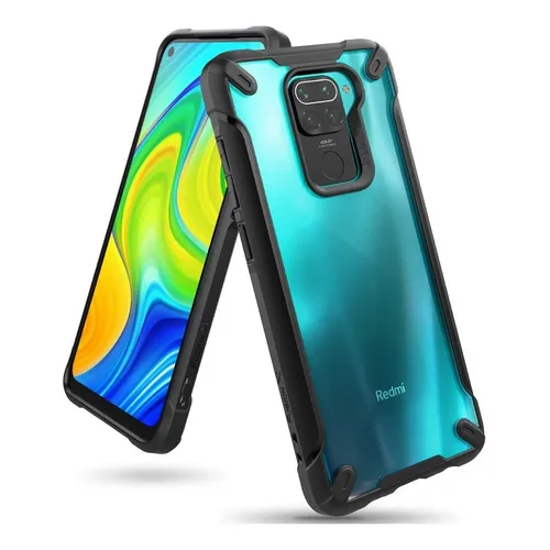 Funda Ringke Fusion X para Xiaomi Redmi Note 9 Uso Rudo Bumper Negro