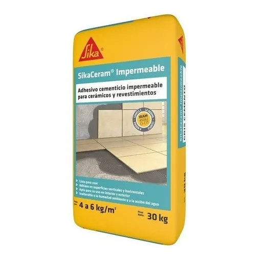 Pegamento P/ Ceramica Y Azulejos 30 Kg Sikaceram Impermeable
