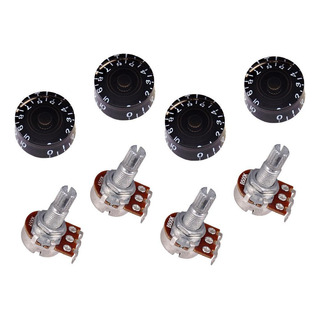4 Piezas De Potenciómetro De Guitarra Audio Pots Negro 4 Piezas De Potenciómetro De Guitarra Audio Pots Negro