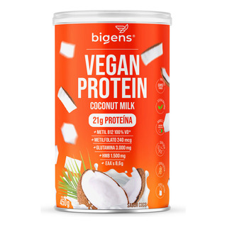 Proteína Vegana 450g, Coconut Milk, Sabor Coco, Bigens Proteína Vegana 450g, Coconut Milk, Sabor Coco, Bigens