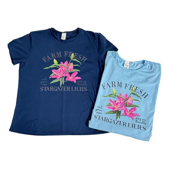 Remera Farm - Algodón Estampado Premium Dama T-especial