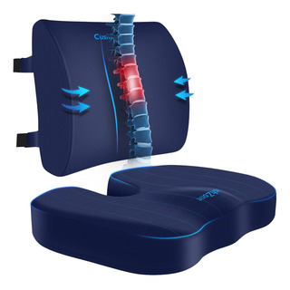 Cojín De Asiento, Almohada De Apoyo Lumbar Correa Ajus... Cojín De Asiento, Almohada De Apoyo Lumbar Correa Ajus...