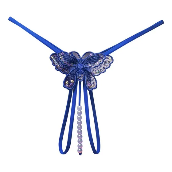 Tanga Hilo Sexy Mariposa Con Perlas Sensuales De Tentacion