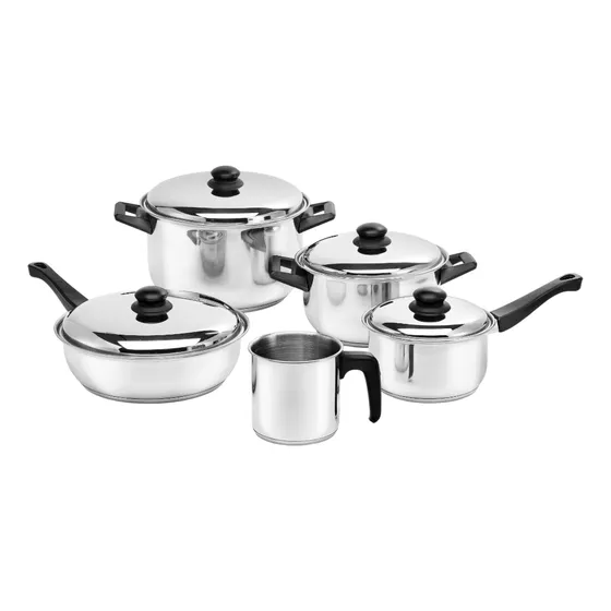 Batería De Cocina Set Juego De Ollas Sarten Acero Inoxidable
