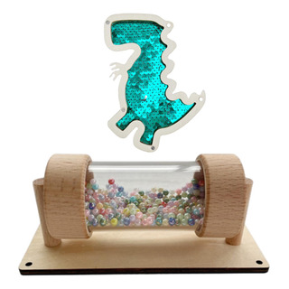 Crianças Ocupado Placa Parte Lantejoulas Dinossauro Verde Crianças Ocupado Placa Parte Lantejoulas Dinossauro Verde