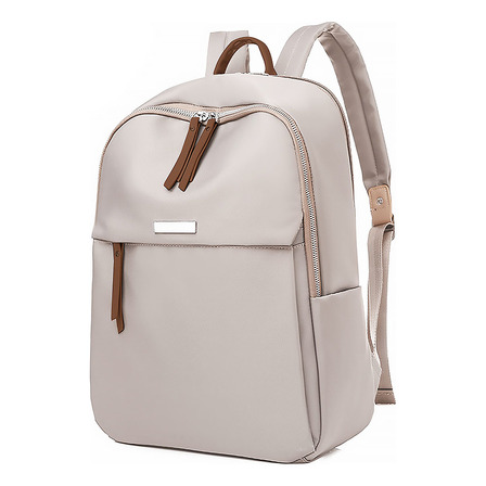 Mochila Impermeável Feminina Espaçosa Viagem Notebook Cor Bege Mochila Impermeável Feminina Espaçosa Viagem Notebook Cor Bege