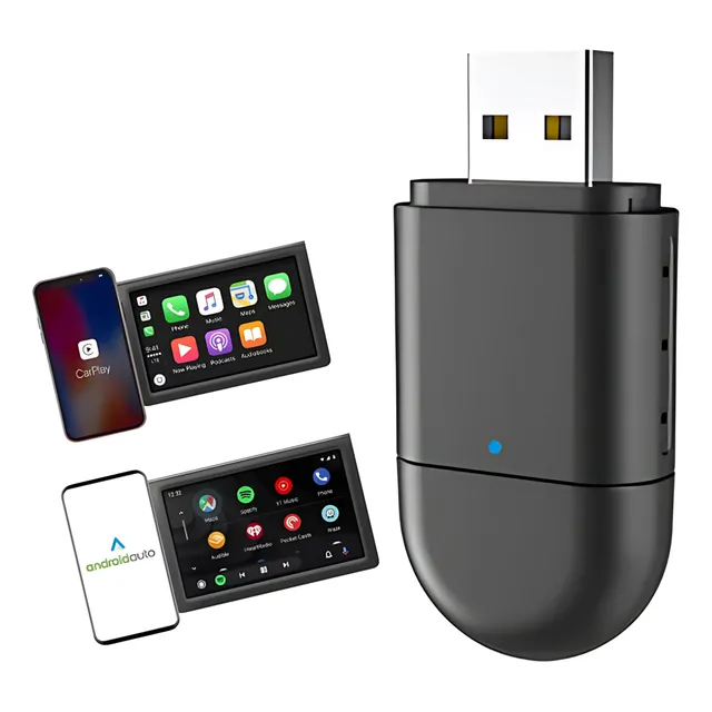Adaptador Car Play Inalámbrico Android 2 En 1 Dual Usb