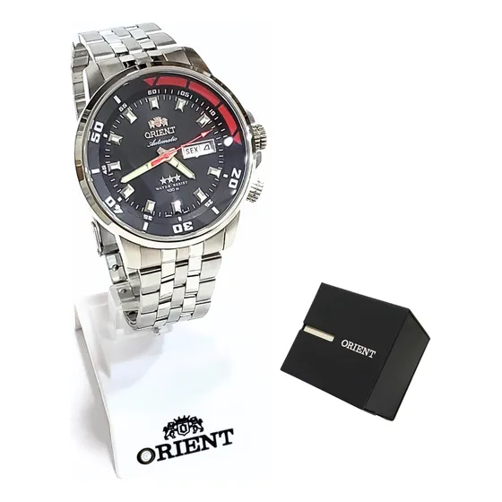 Relógio Orient Masculino Automático Prateado 469ss058f P1sx