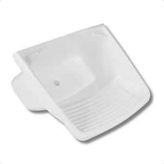 Tanque Pvc 28 Litros De Lavar Roupa Branco Com Válvula Tanque Pvc 28 Litros De Lavar Roupa Branco Com Válvula